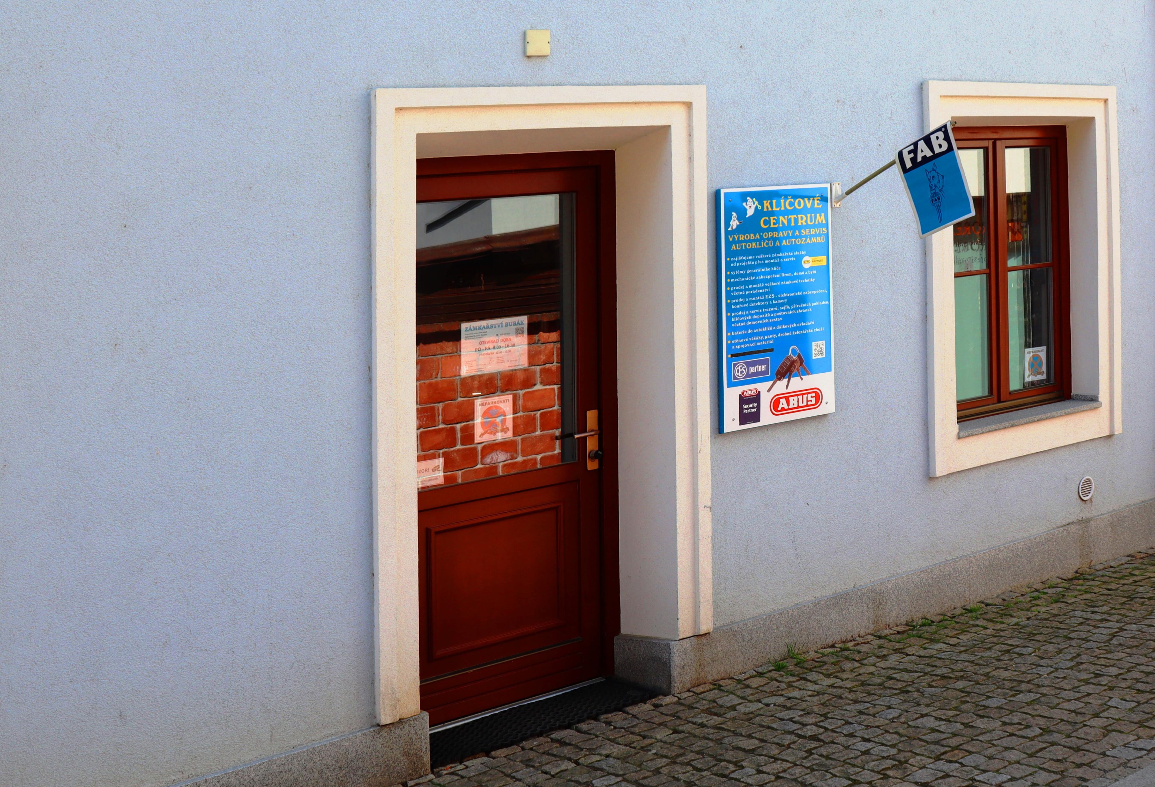 Prodejna Zámkařství Bubák v Chrudimi